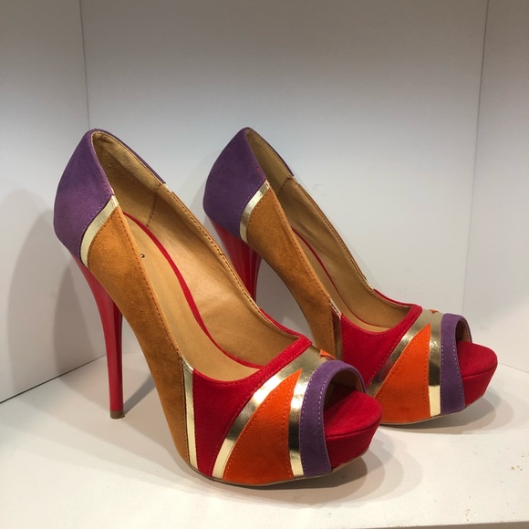 Qupid Shoes - Qupid Peep Toe Heels